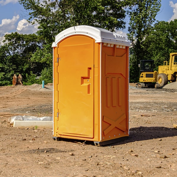 how often are the porta potties cleaned and serviced during a rental period in Lake Geneva